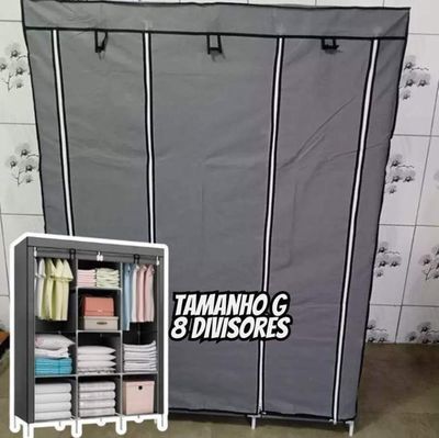 Organizador De Roupascaixa Decoteam 28105 - Loi Brasil Tamanho G Com 8 Divisores Color Azul