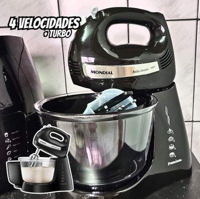 Batedeira Bella Massa, Mondial, Preto/Inox, 500W, 110V - B-23 NP