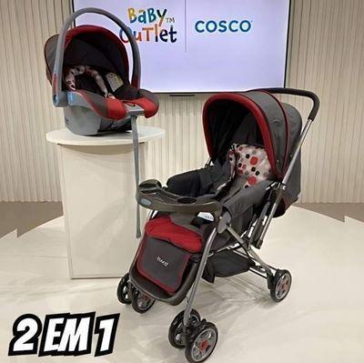 Carrinho De Bebê Travel System Reverse Com Bebê Conforto Vermelho Cosco