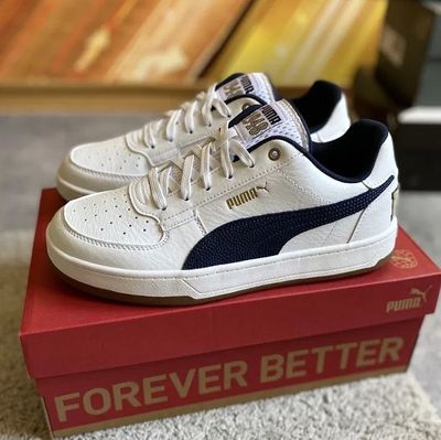 Tênis Puma Caven 2.0 Retro Club Masculino - Branco+Marinho