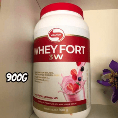 Vitafor - Whey Fort 3W - 900g - Frutas Vermelhas