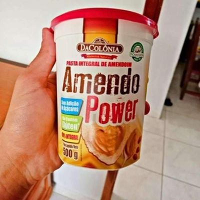 DaColônia Amendopower - Pasta De Amendoim Integral, Zero, 500G