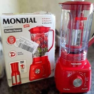 Liquidificador Mondial L99-FR Turbo Power Vermelho 500W com 3 Velocidades