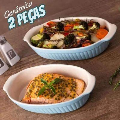 Conjunto De Refratários De Cerâmica Haus Concept Sauté 2 Peças