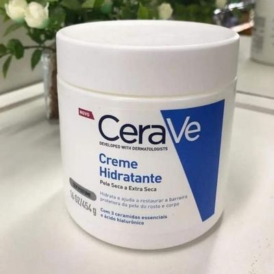 Cerave, Creme Hidratante Corporal, Com Textura Cremosa E Ácido Hialurônico, 454g, Embalagem Variable