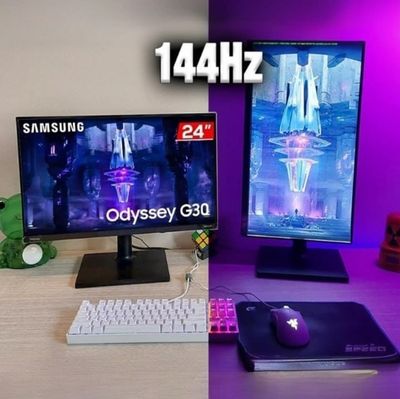 Monitor Gamer Samsung Odyssey G30 24” FHD, Tela Plana, Painel VA, 144Hz, 1ms, HDMI, FreeSync Premium