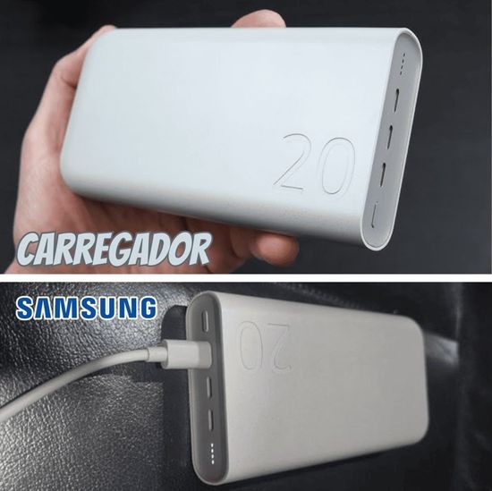 Bateria Carregador Portatil 3x Usb-c 20000mah Super Rapida 45w Bege