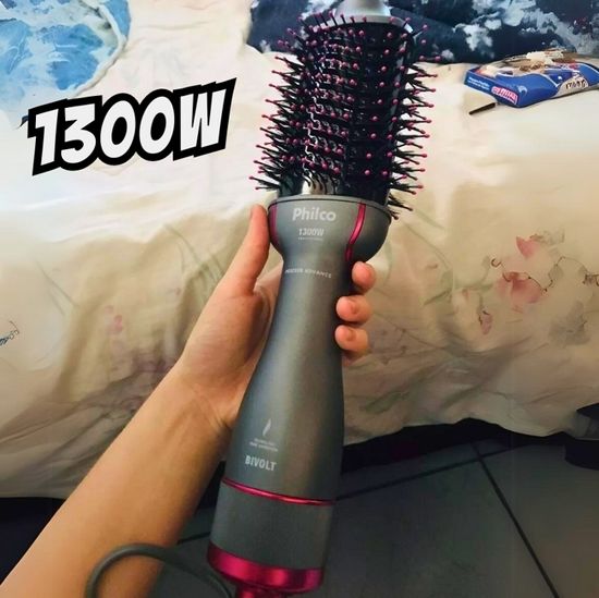 Escova Secadora Philco Advance PES25SR com Cabo Giratório Bivolt 1300W - Cinza e Rosa