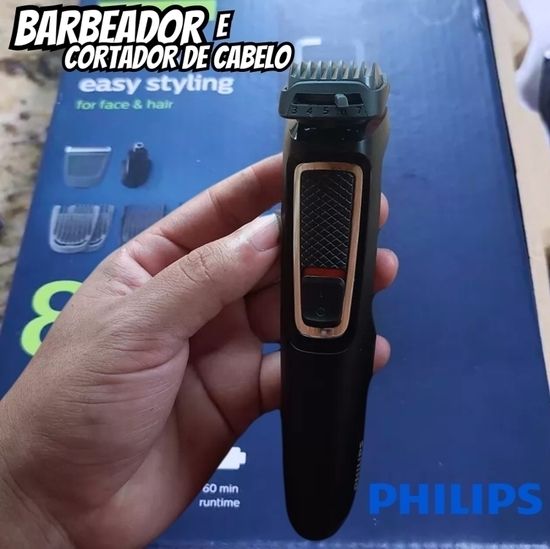 Barbeador E Cortador De Cabelo Philips Series 3000 Mg3730/15 Preto 100v/240v