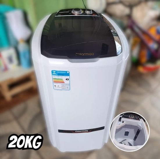 Lavadora de Roupas Semiautomática Tanquinho Colormaq Lcs 20kg Capacidade