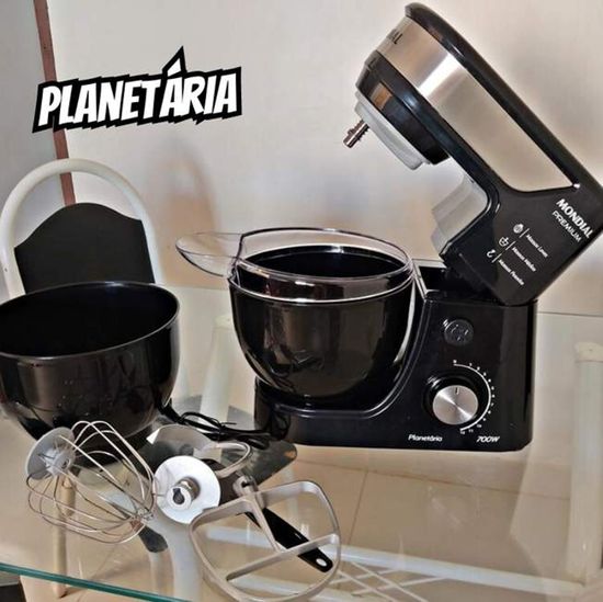 Batedeira Planetária, Mondial, Preto, 700W, 110V - BP-03-B