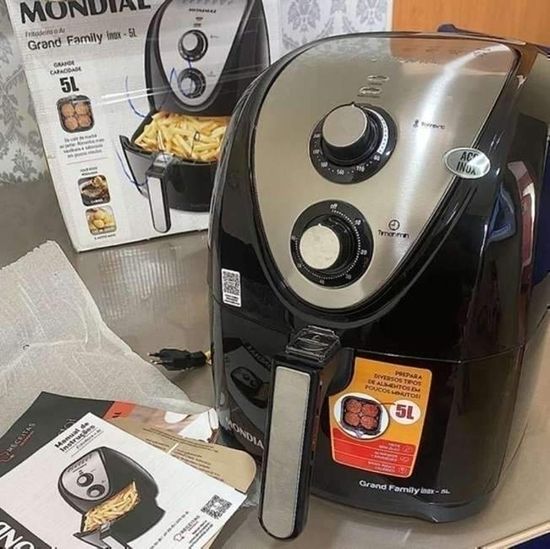 Fritadeira Sem Óleo Air Fryer 5L, Mondial, Preto/Inox, 1900W, 110V - AFN-50-BI