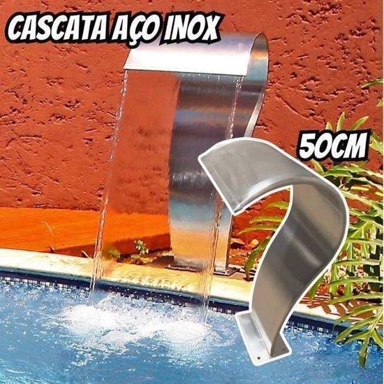 Cascata Naja Aço Inox Piscina |