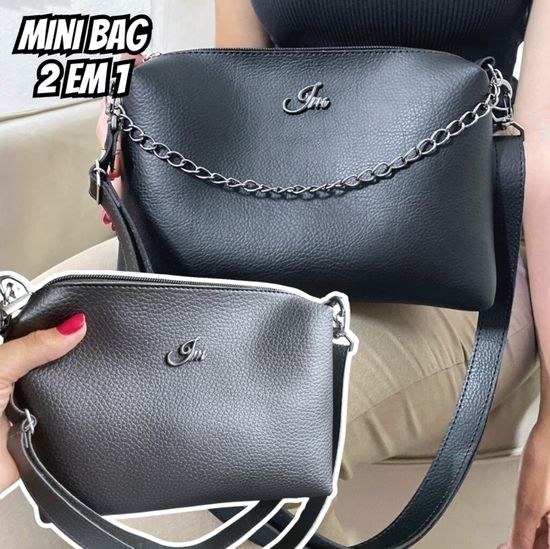 Bolsa Mini Bag Pequena Feminina 2 Em 1 Alça Lateral Tiracolo