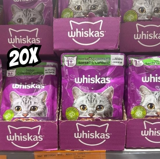 Pack Ração Úmida Whiskas Sachê Frango ao Molho para Gatos Adultos 85 g - 20 unidades