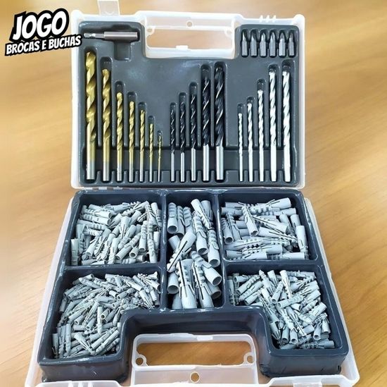 Jogo De Brocas Bits E Buchas Com 300 Peças Mtx