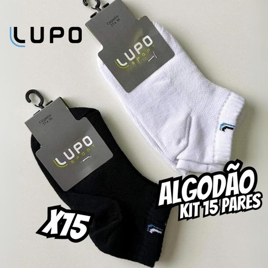 Kit De Meias Masculina E Feminina Sport 15 Pares Lupo