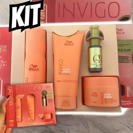 Kit Wella Professionals Invigo Nutri Enrich - Shampoo 250 ml + Condicionador 200 ml + Máscara 150 ml + Óleo Capilar 30 ml