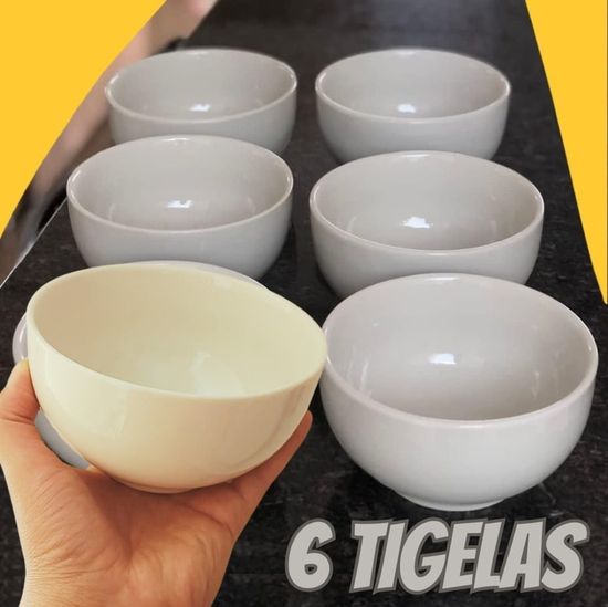 Kit 6 Tigelas/Cumbucas Açaí 500ml - Porcelana