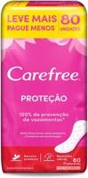 Protetor Diário Proteção com Perfume, Leve 80 Pague 60, Carefree, 80 Unidades