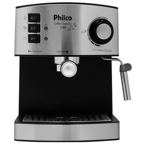 cafeteira-philco-coffee-express-15-bar-filtro-permanente-cor-pretoprateado-127v - Imagem