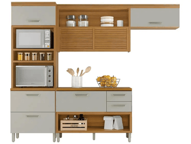 cozinha-compacta-nesher-realeza-100-mdf-balcao-de-cozinha-com-tampo-cozinhas - Imagem
