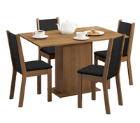 conjunto-sala-de-jantar-madesa-talita-mesa-tampo-de-madeira-com-4-cadeiras - Imagem