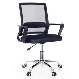 cadeira-de-escritorio-com-base-cromada-prizi-dali-preta-q3kf - Imagem