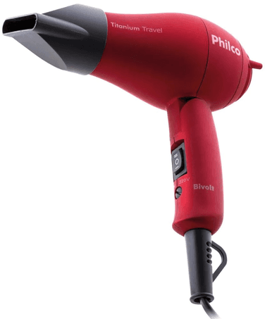 secador-de-cabelos-philco-titanium-travel-vermelho-1000w-bivolt - Imagem