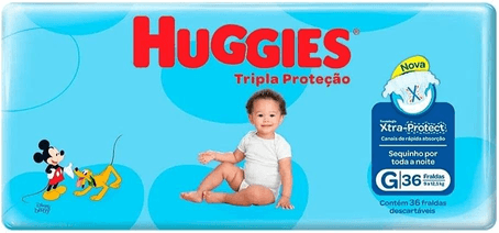 fralda-huggies-tripla-protecao-g-36-fraldas - Imagem