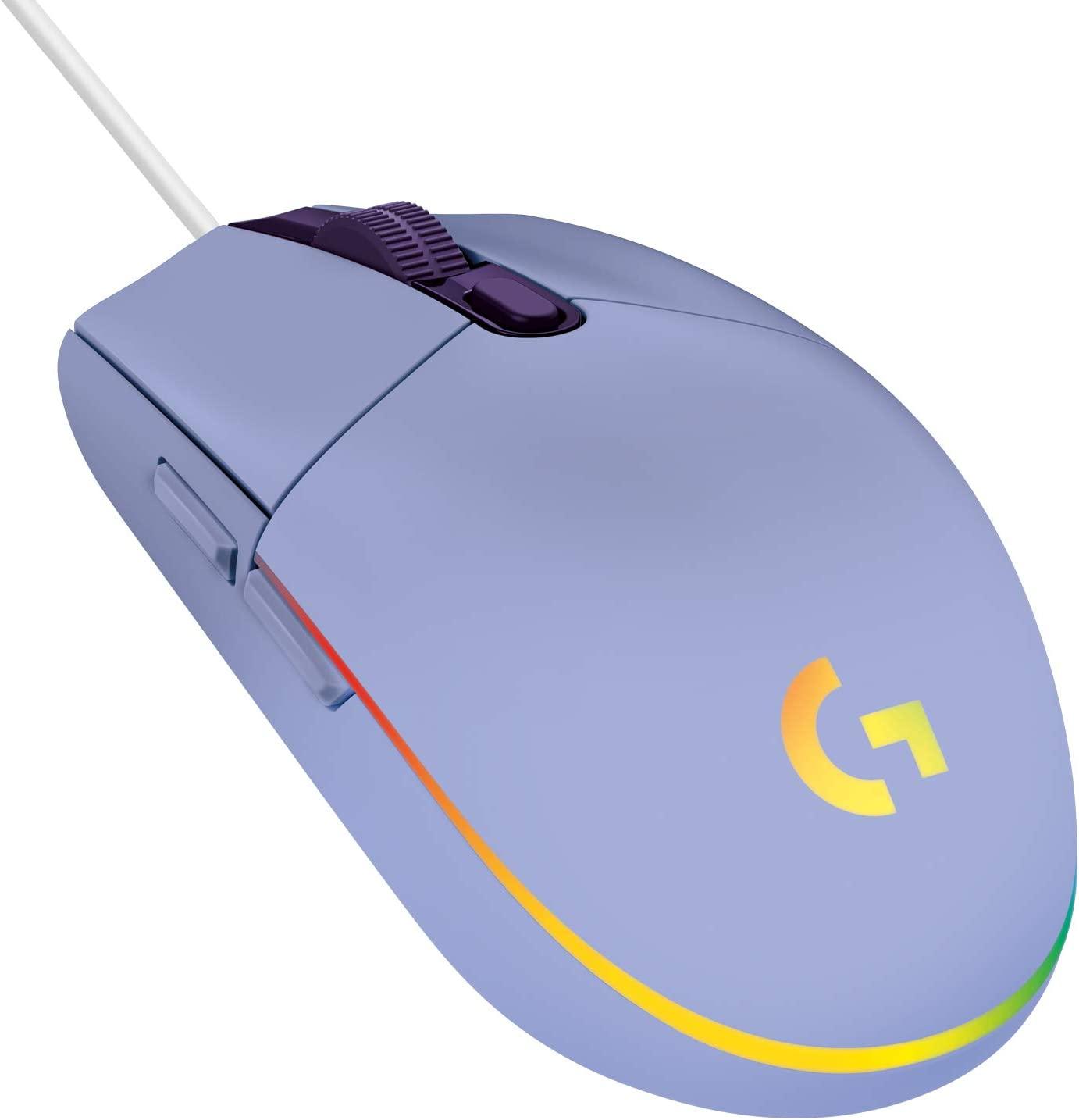 mouse-gamer-logitech-g203-lightsync-rgb-efeito-de-ondas-de-cores-6-botoes-programaveis-e-ate-8000-dpi-preto - Imagem