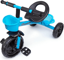 triciclo-infantil-passeio-pedal-2-em-1-cesto-mega-compras-azul - Imagem