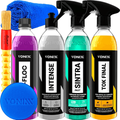 kit-shampoo-neutro-v-floc-revitalizador-intense-limpador-sintra-fast-cera-automotiva-liquida-tok-final-spray-vonixx-uxcm - Imagem