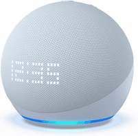 novo-echo-dot-5a-geracao-com-relogio-smart-speaker-com-alexa-display-de-led-ainda-melhor-cor-azul-claro - Imagem