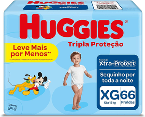 fralda-huggies-tripla-protecao-xg-66-fraldas - Imagem
