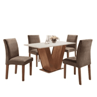 mesa-sala-de-jantar-com-4-cadeiras-tampo-mdf-espanha-yescasa-chocolatesuede-marrom-14bi - Imagem