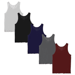 kit-5-camisetas-regatas-masculina-lisa-basica-academia-dry - Imagem