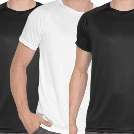 kit-camiseta-gonew-basica-workout-masculina-c-3-pecas-pretobranco - Imagem