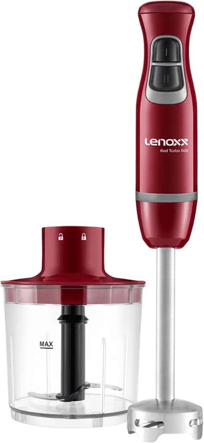 mixer-lenoxx-2-em-1-vermelho-600w-red-turbo-600-pmx-405-2-velocidades - Imagem