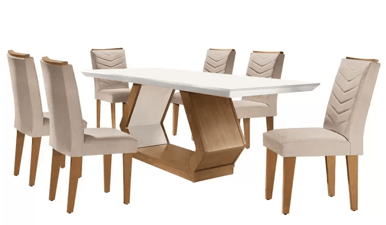 mesa-de-jantar-6-cadeiras-retangular-rufato-alvorada-londrina - Imagem