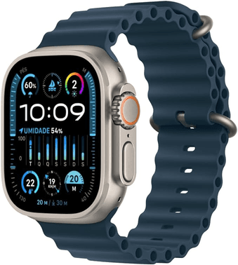 apple-watch-ultra-2-gps-cellular-caixa-de-titanio-49-mm-pulseira-oceano-azul - Imagem