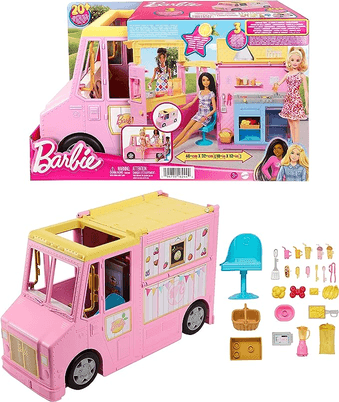 barbie-profissoes-veiculo-de-brinquedo-caminhao-de-limonada-para-criancas-a-partir-de-3-anos - Imagem