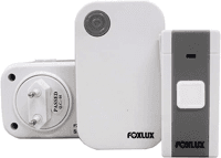 campainha-digital-sem-fio-foxlux-36-toques-bivolt-1-campainha-1-acionador-1-bateria-pacionador-resistente-a-chuva-alcance-ate-100m-branco - Imagem