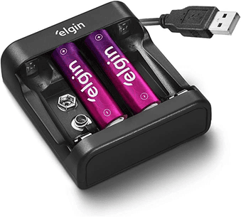 carregador-de-pilhas-e-baterias-usb-com-2-pilhas-aa-1500mah-recarregaveis - Imagem