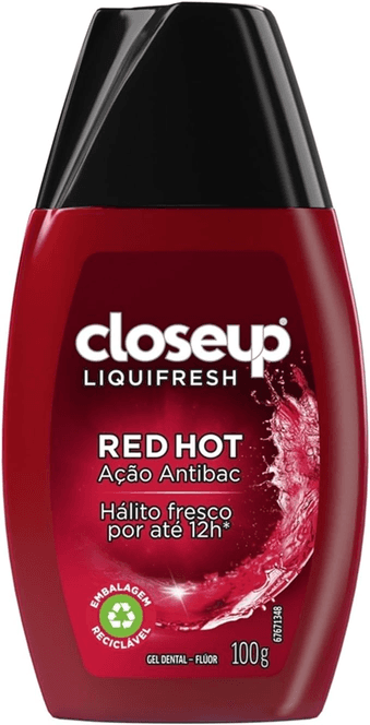 close-up-gel-dental-com-fluor-red-hot-acao-antibac-closeup-liquifresh-frasco-100g-branco - Imagem