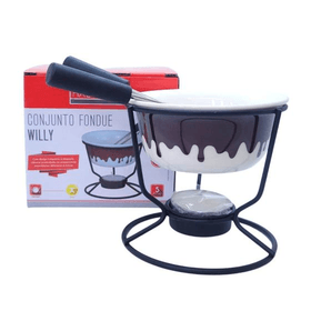 conjunto-para-fondue-de-porcelana-hauskraft-willy-chocolate-5-pecas-140ml - Imagem