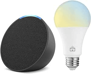 echo-pop-smart-speaker-compacto-com-som-envolvente-e-alexa-cor-preta-lampada-positivo-9w - Imagem