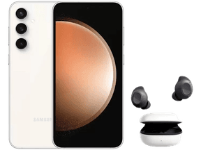 samsung-galaxy-s23-fe-5g-smartphone-android-128gb-creme-galaxy-buds-fe-sem-fio-grafite - Imagem