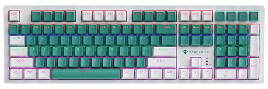 teclado-mecanico-gamer-machenike-k520-b108-rgb-swtich-blue-verde-e-branco-mac-k520-b108wgbr-ww - Imagem