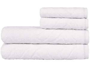 jogo-de-toalhas-de-banho-atlantica-100-algodao-sofisticata-florenca-off-white-4-pecas - Imagem